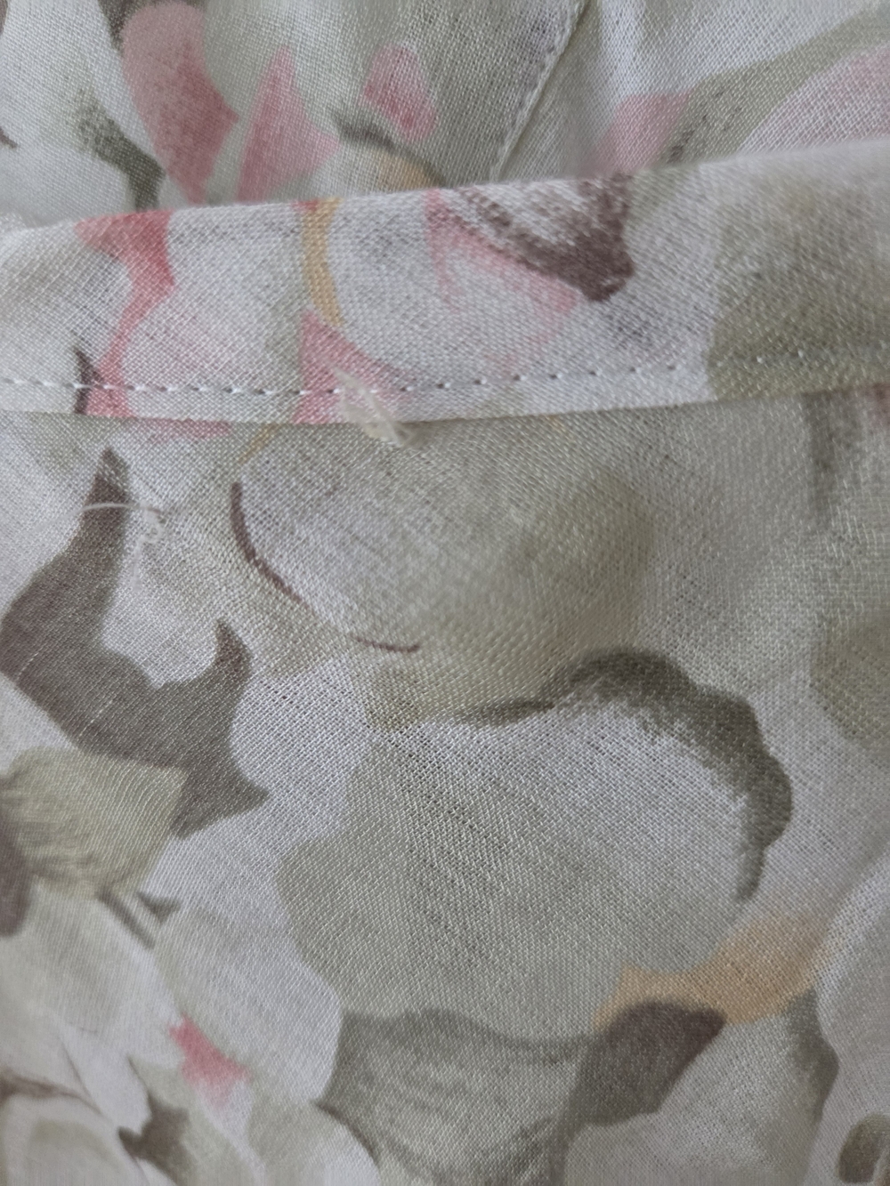 Vintage Papillon Blanc Olive and Pink Floral Slip Mini Dress - Picture 6 of 14